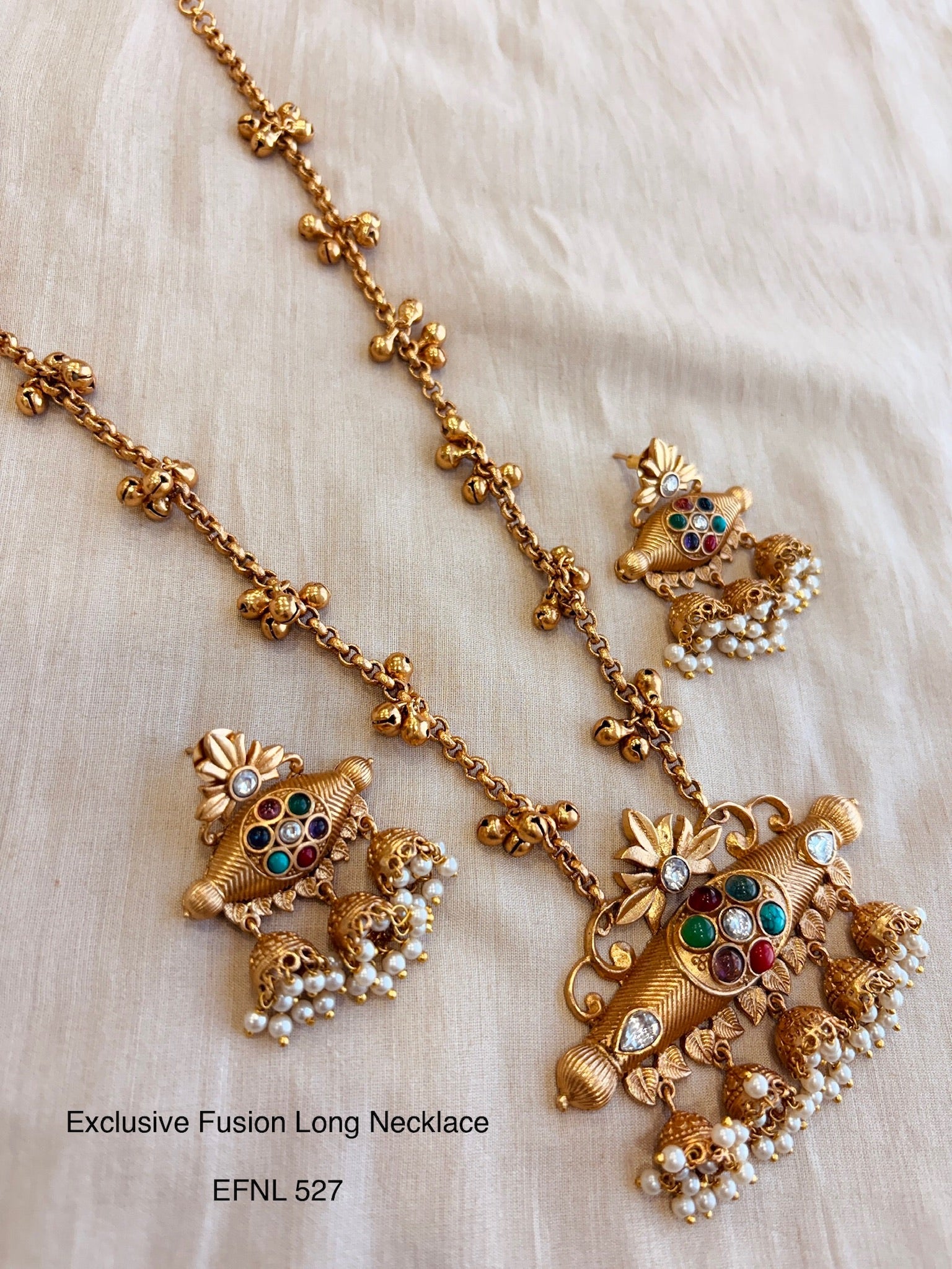 Neo traditional long necklace