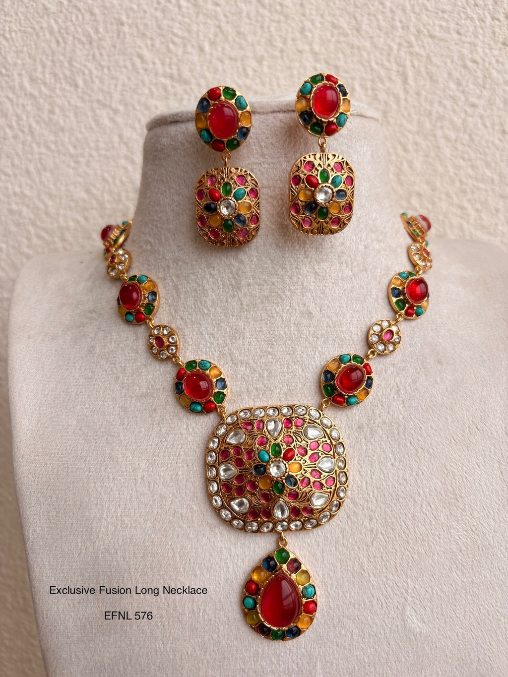 Neo Traditional Polki Necklace