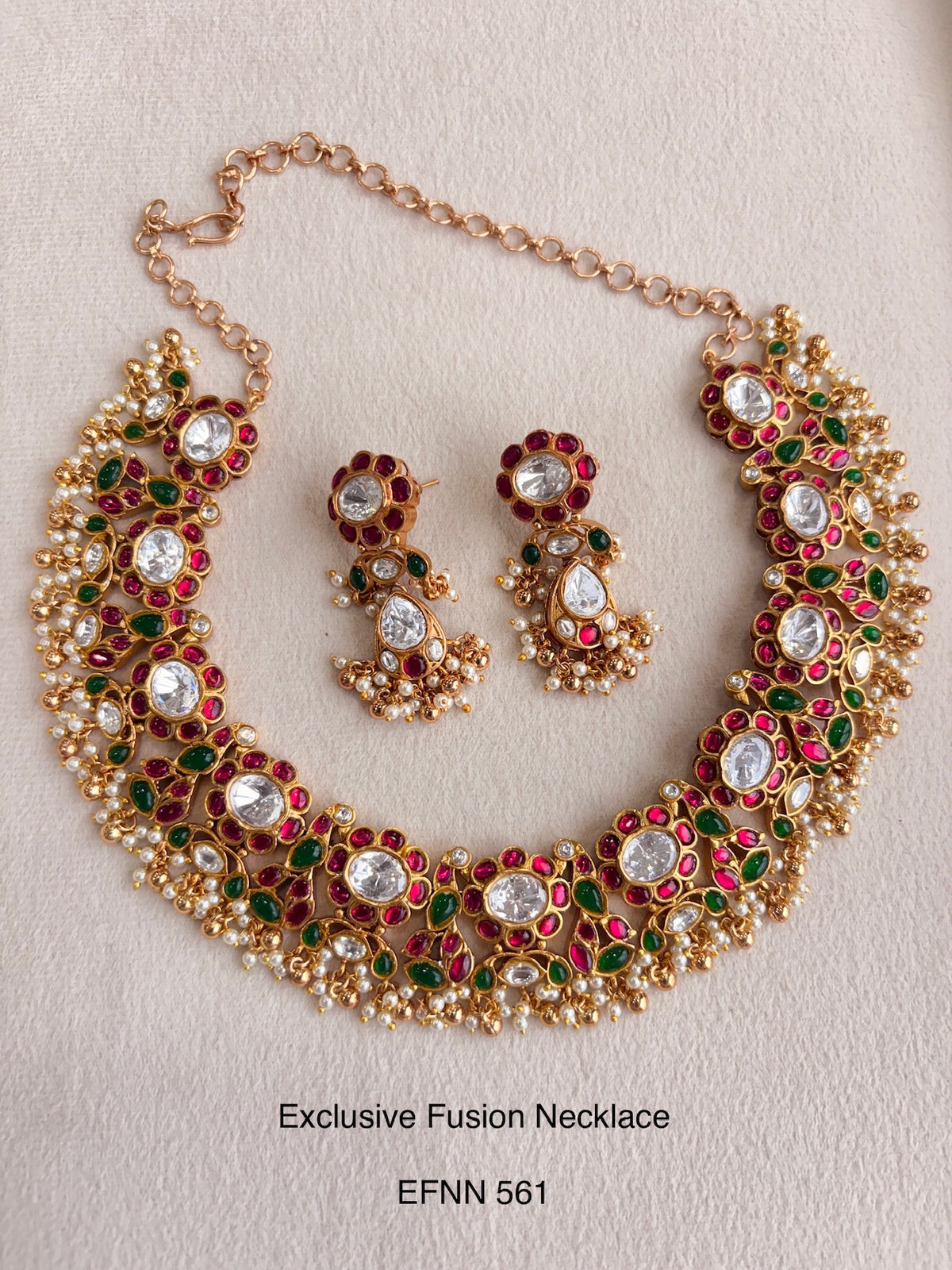 Neo traditional Polki Necklace