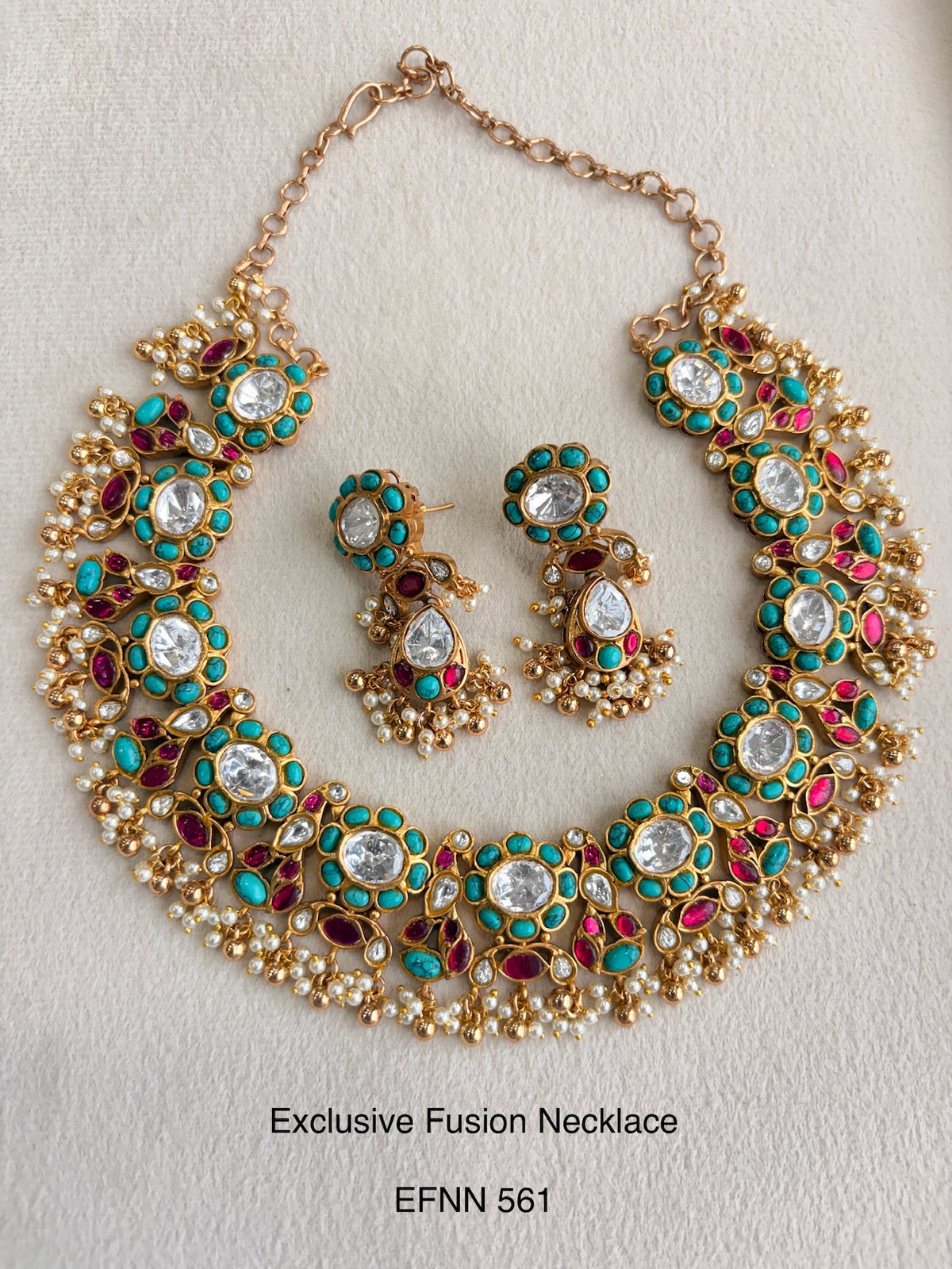 Neo traditional Polki Necklace