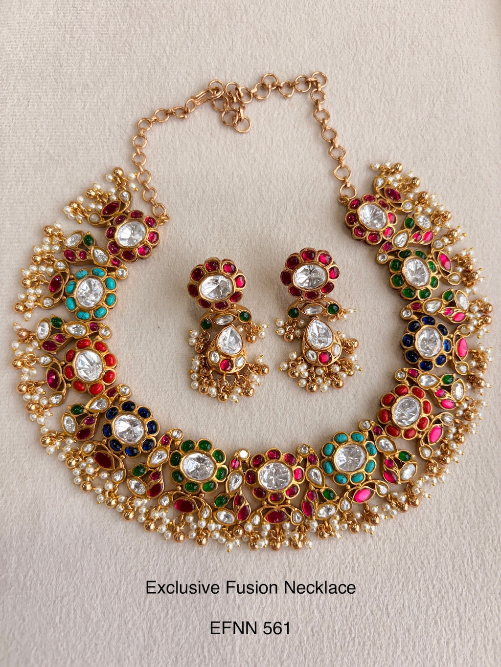 Neo traditional Polki Necklace