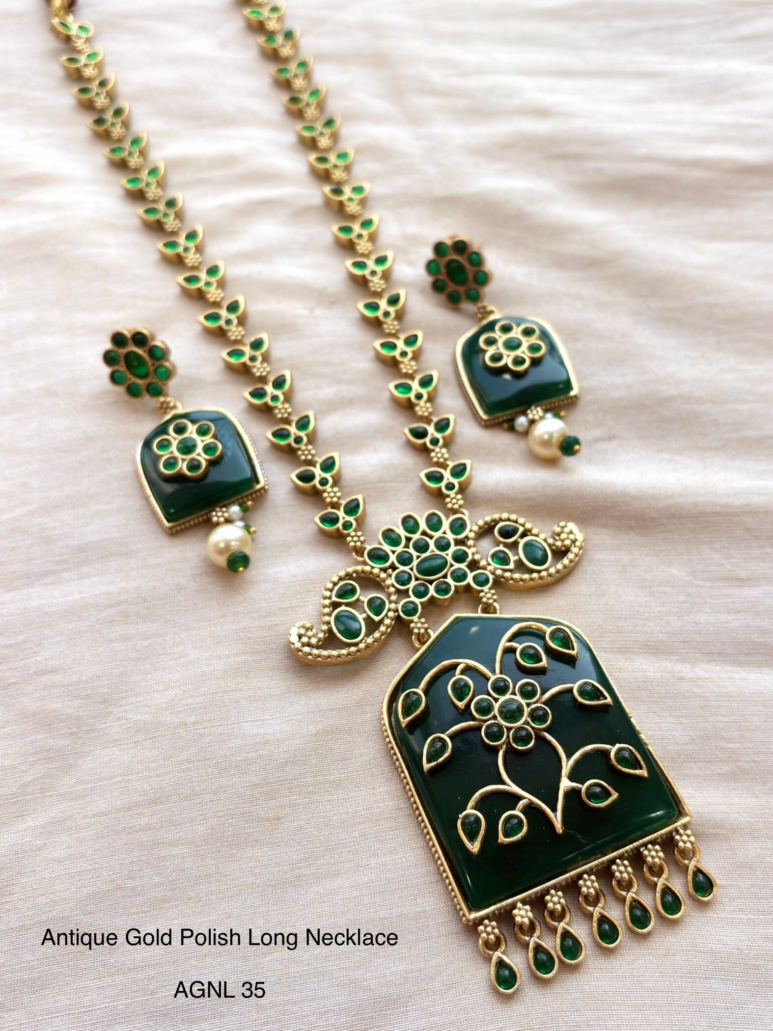 Ethno Gold Long Necklace