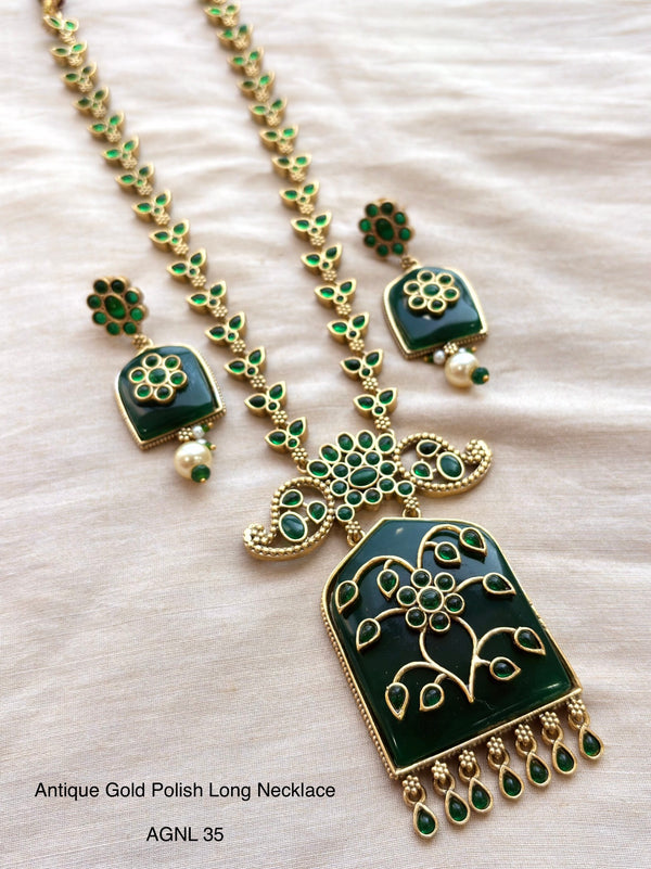 Ethno Gold Long Necklace