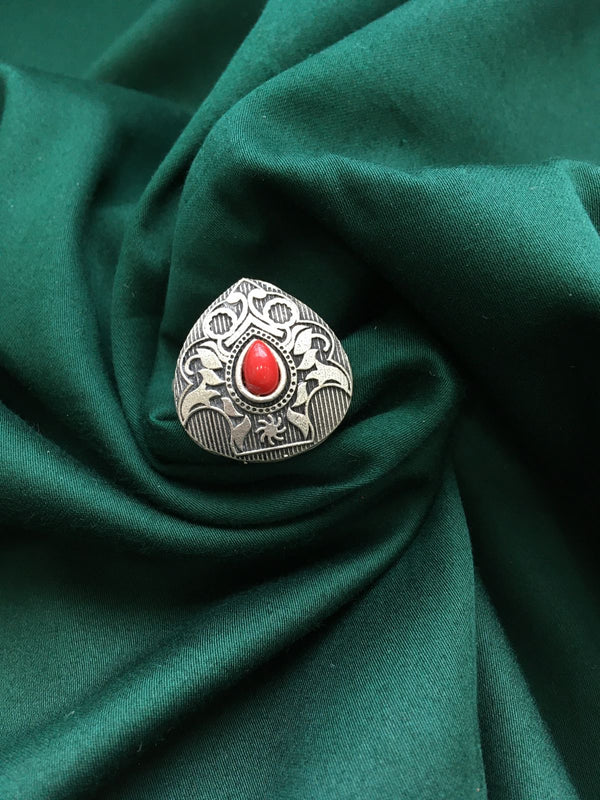 Silver Look Alike Adjustable Ring