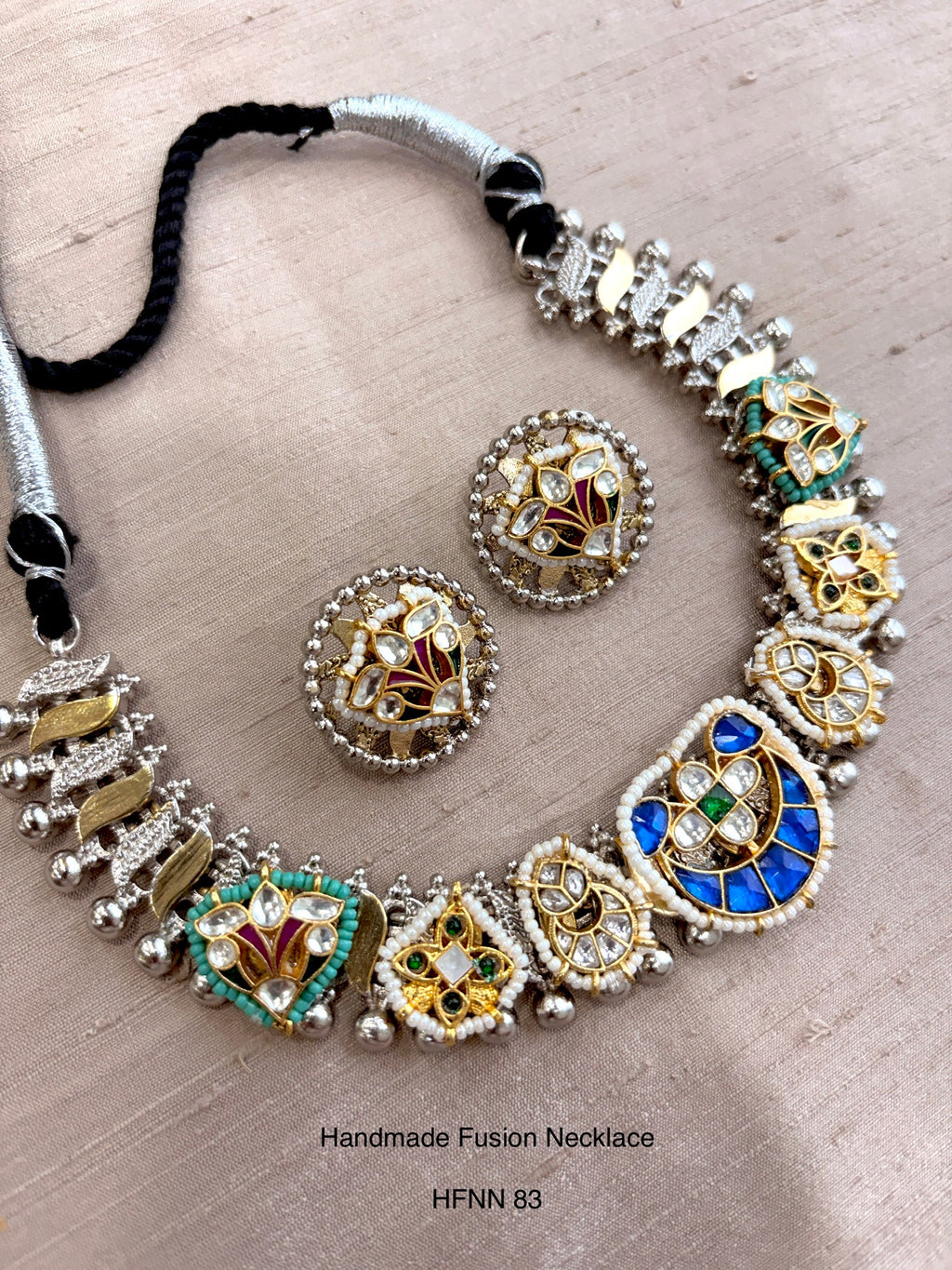 Handcrafted Silver Jadau Fusion