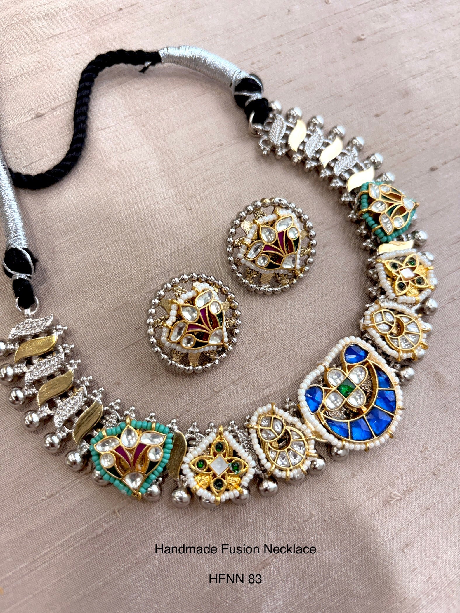 Handcrafted Silver Jadau Fusion