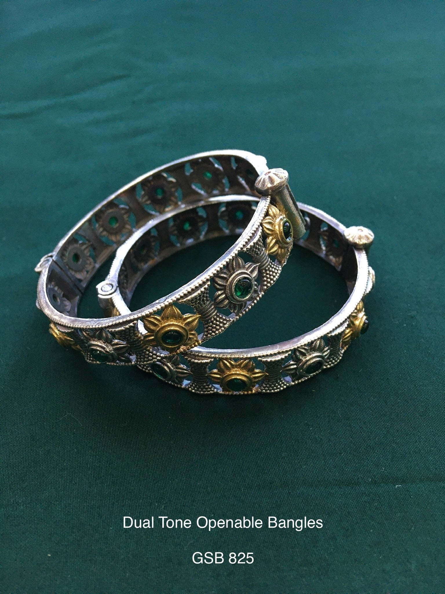 Antique dual tone bangle