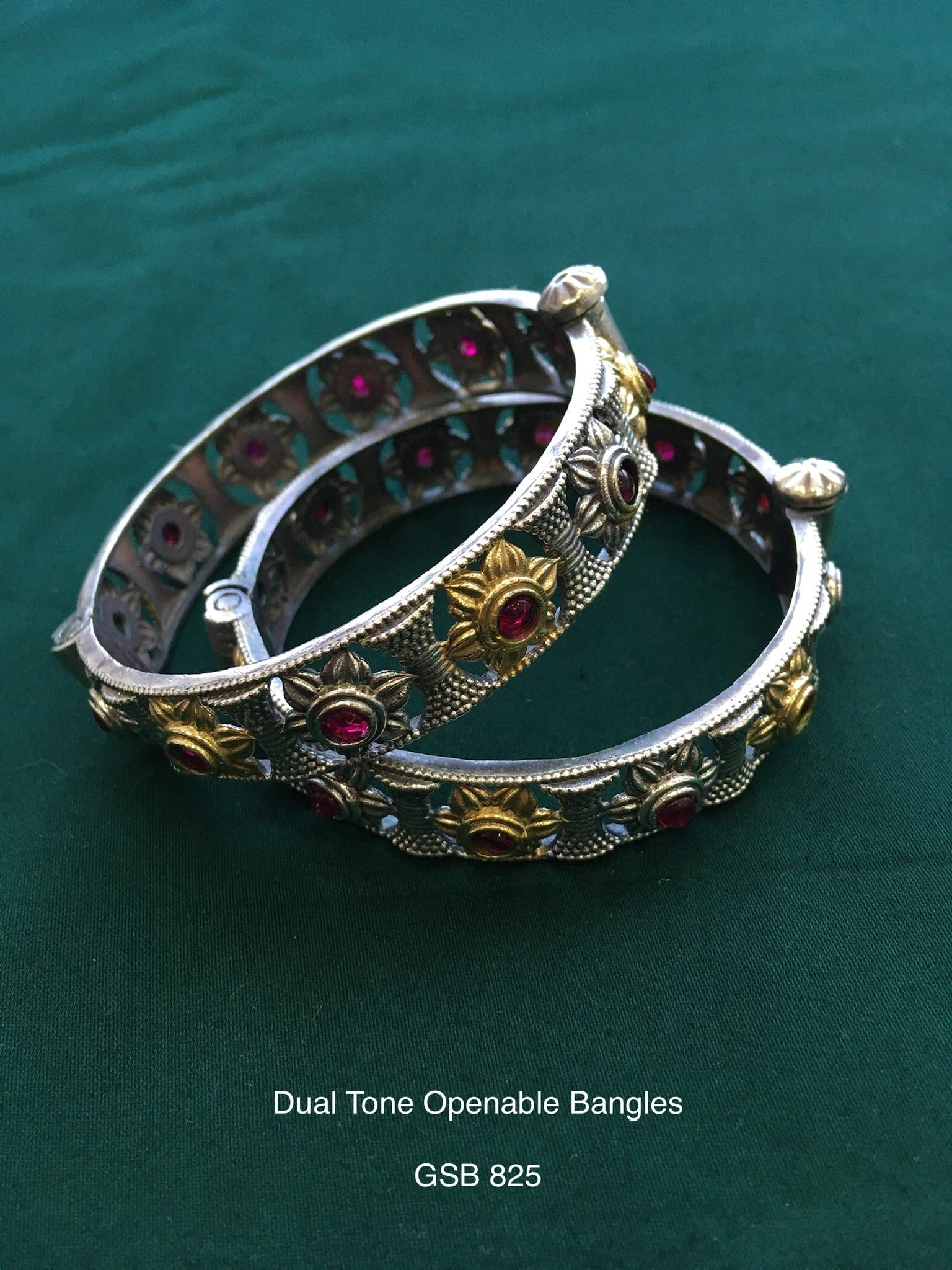 Antique dual tone bangle