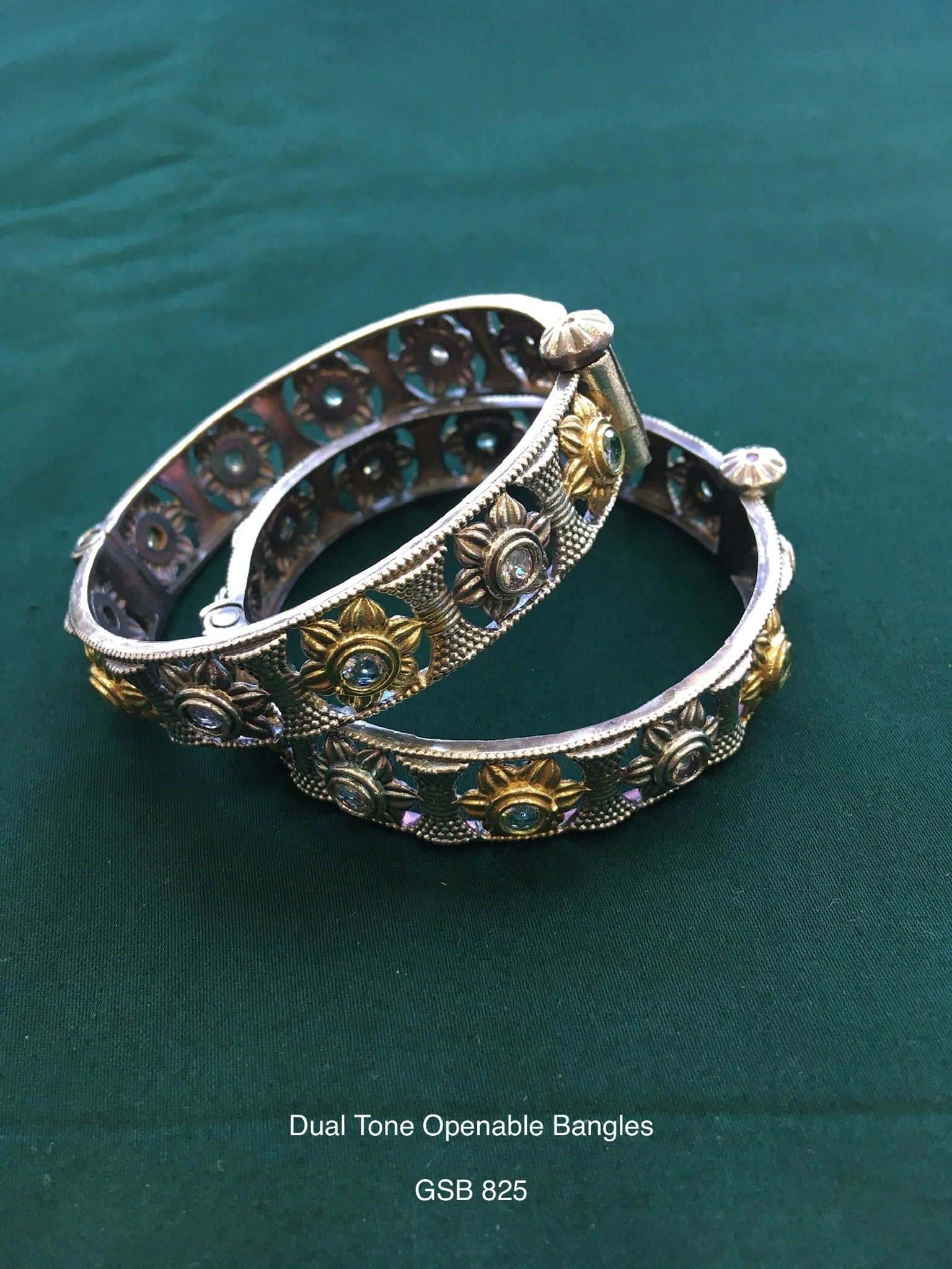 Antique dual tone bangle