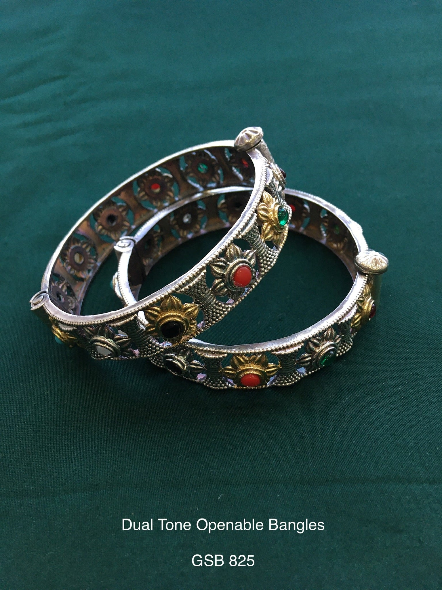 Antique dual tone bangle