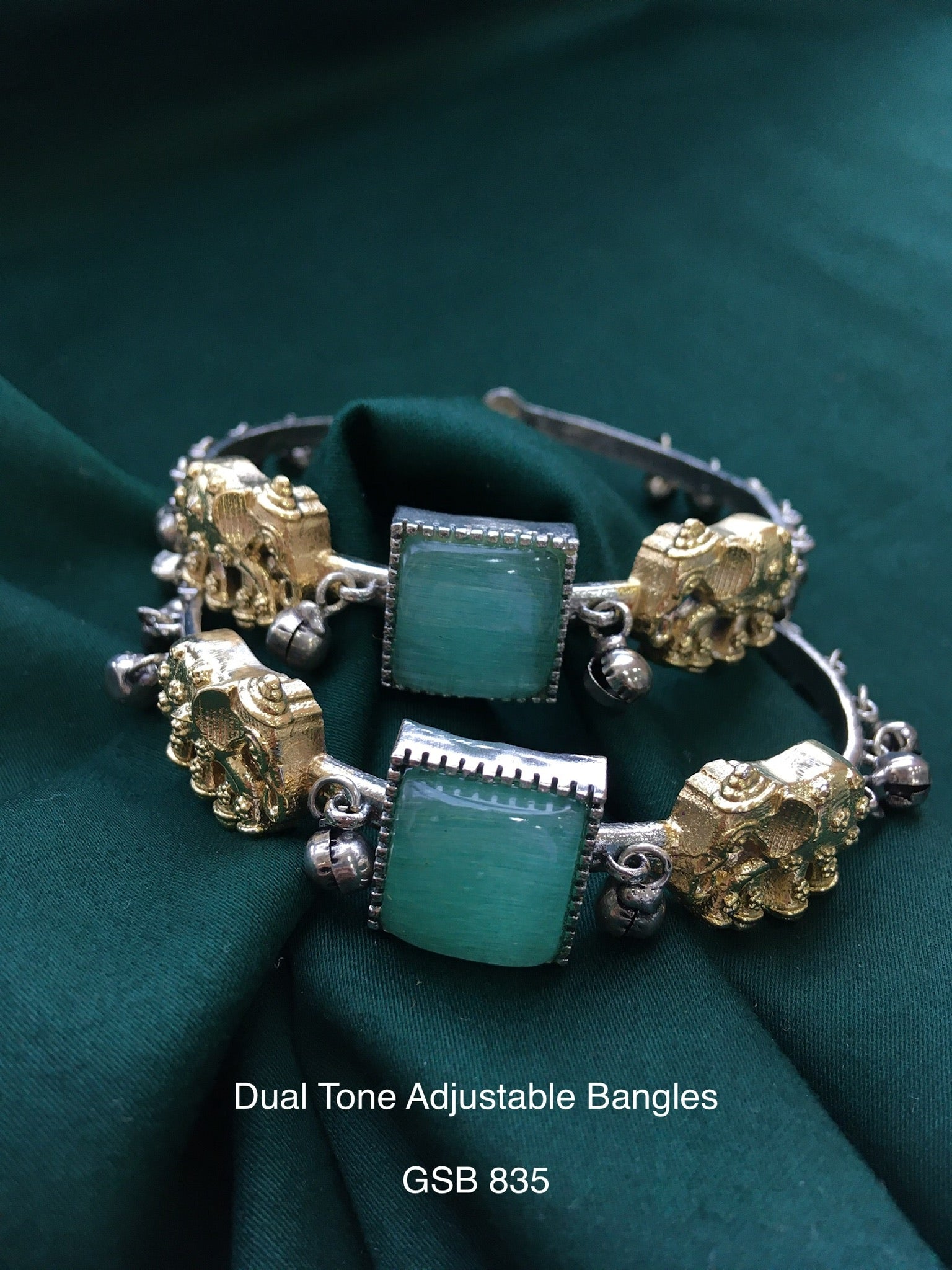 Antique dual tone bangle