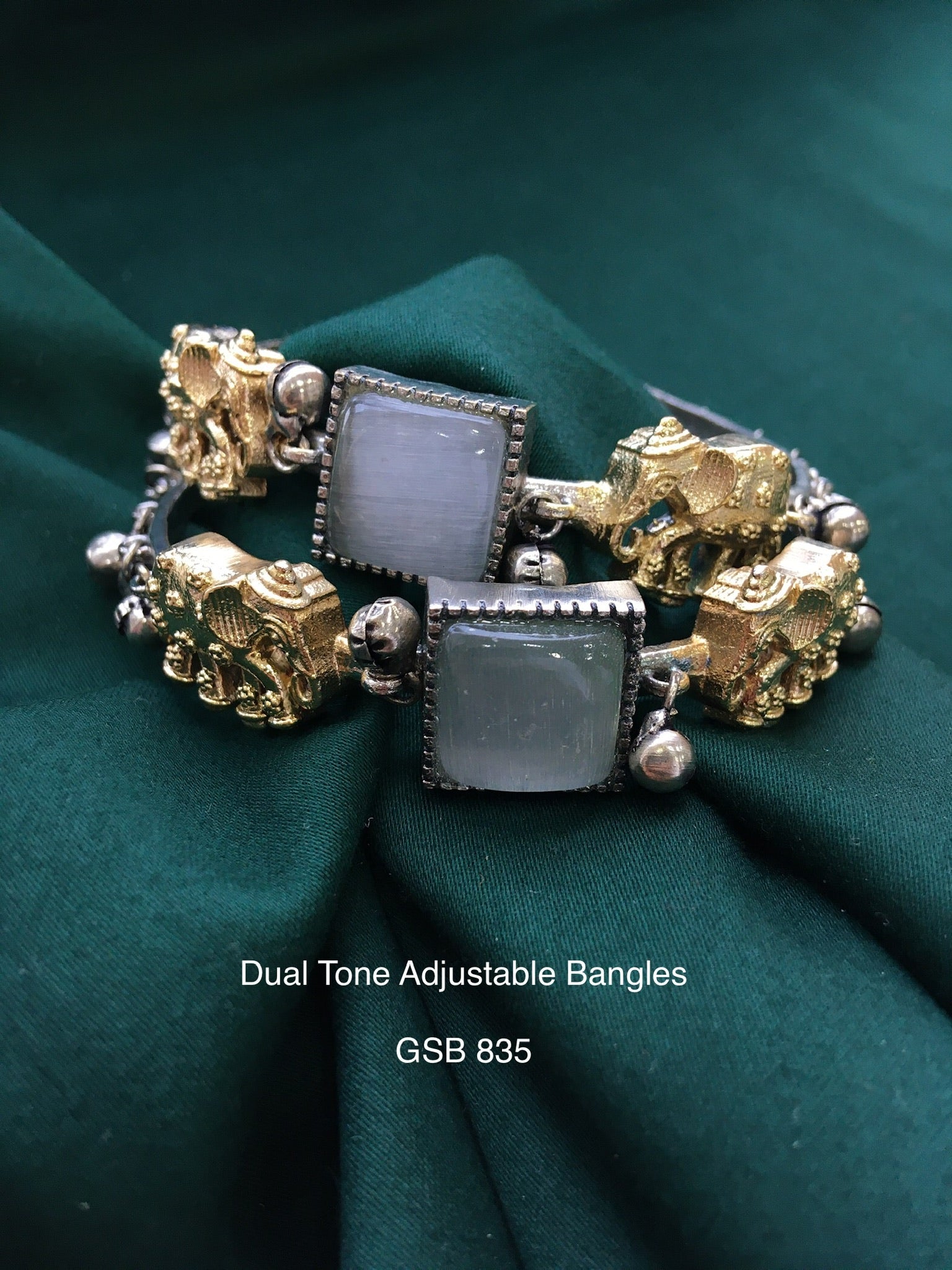 Antique dual tone bangle