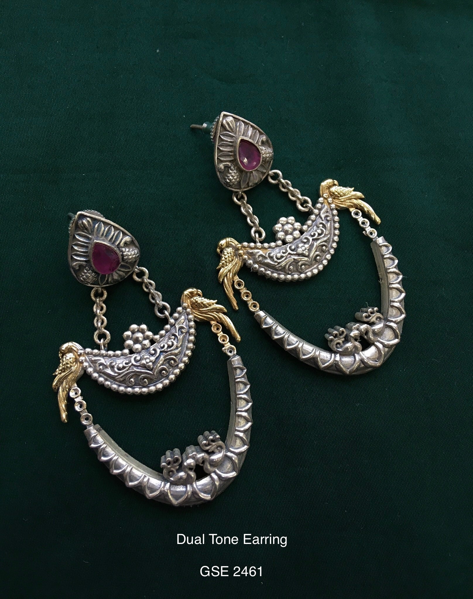 Antique dual tone earring