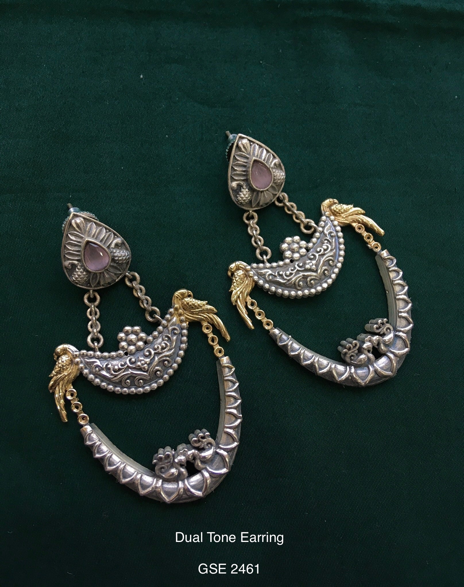 Antique dual tone earring