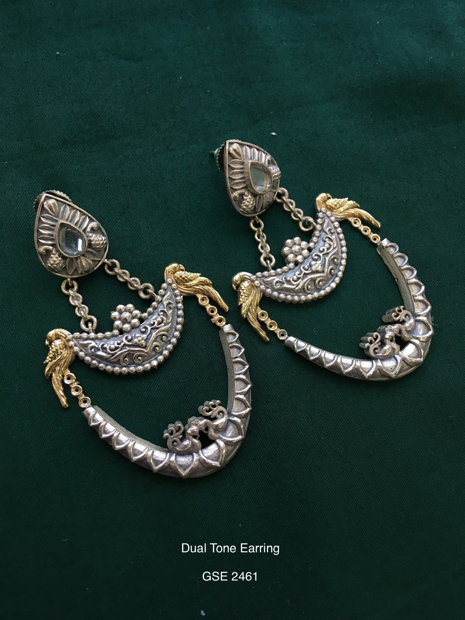 Antique dual tone earring