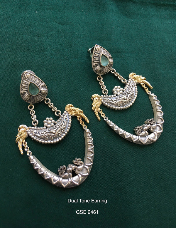 Antique dual tone earring