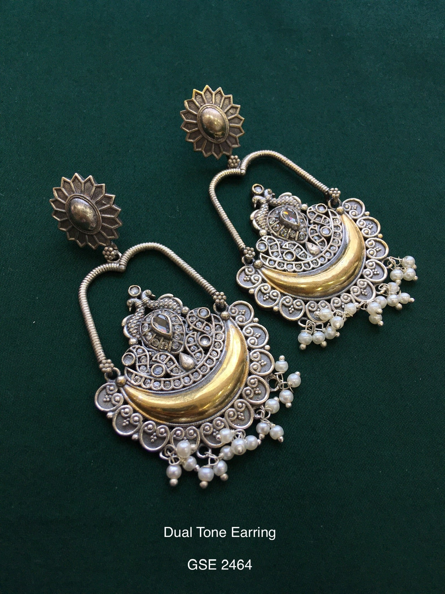 Antique dual tone earring