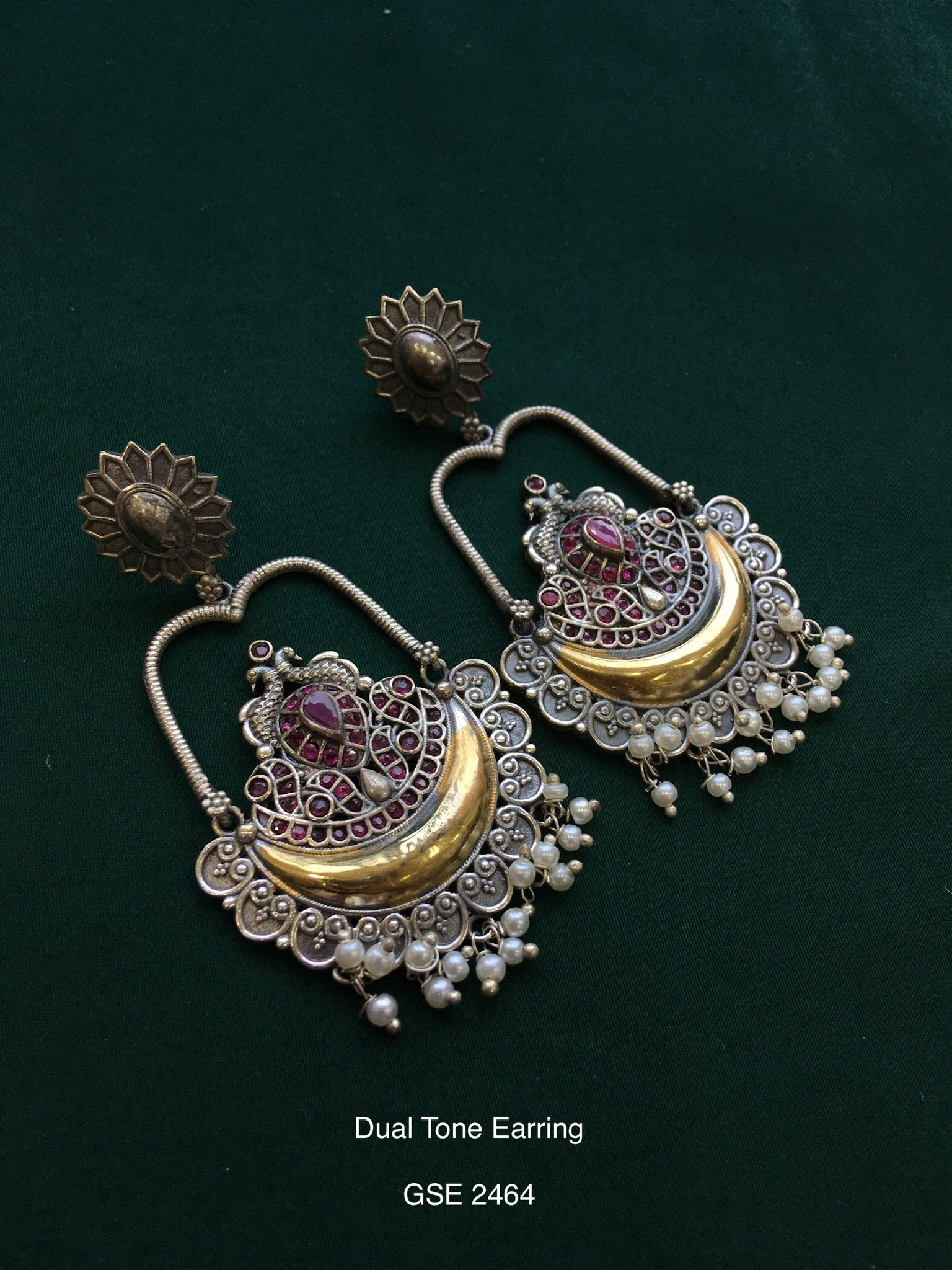 Antique dual tone earring
