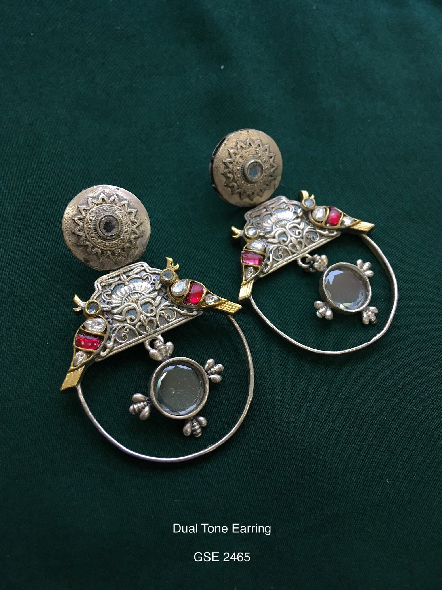 Antique dual tone earring
