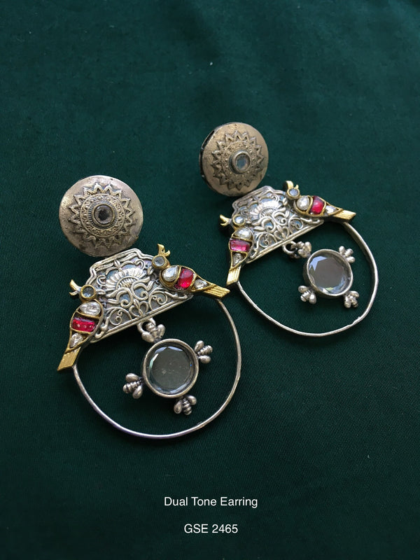 Antique dual tone earring