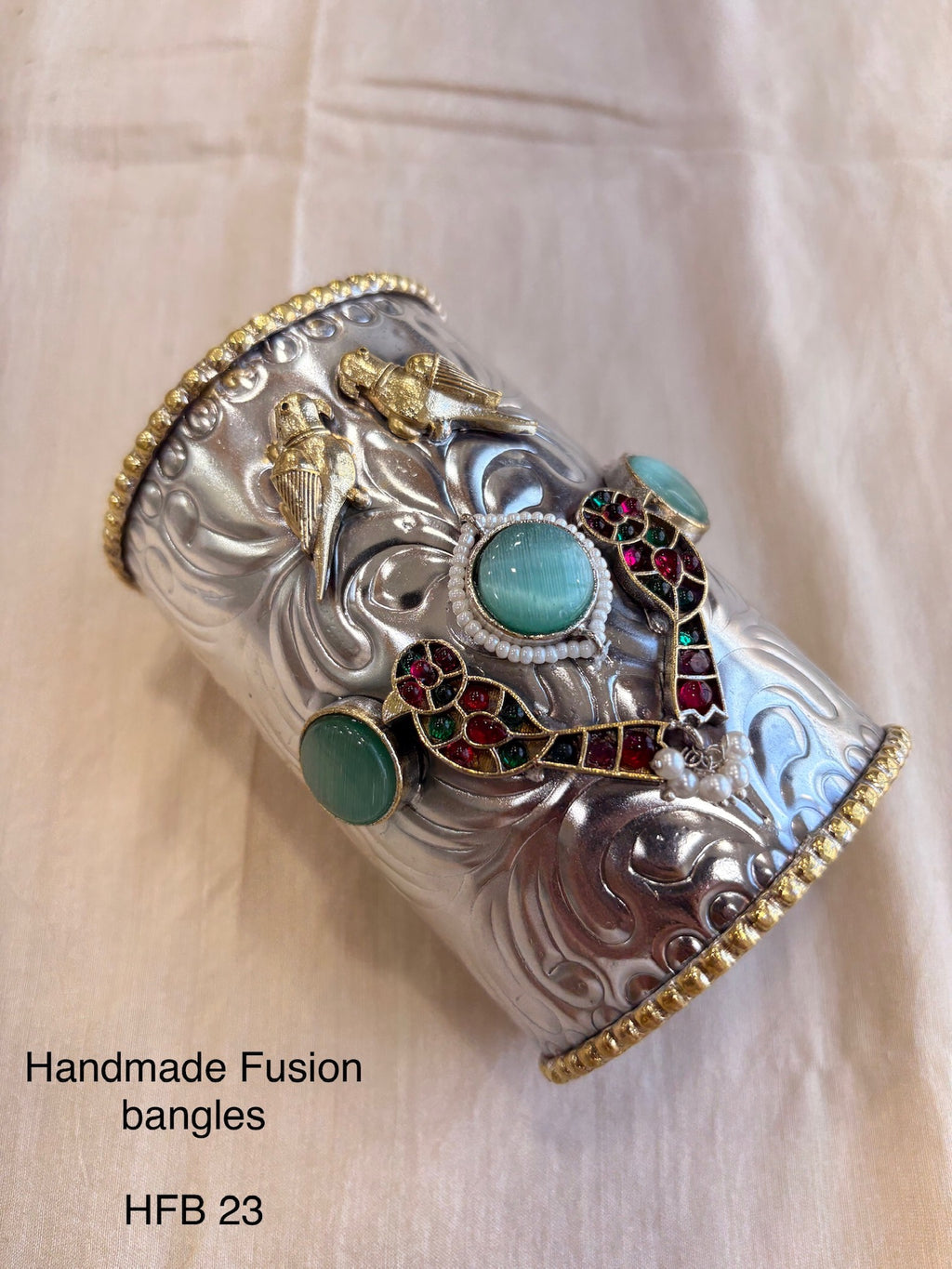 Handcrafted Silver Jadau Fusion