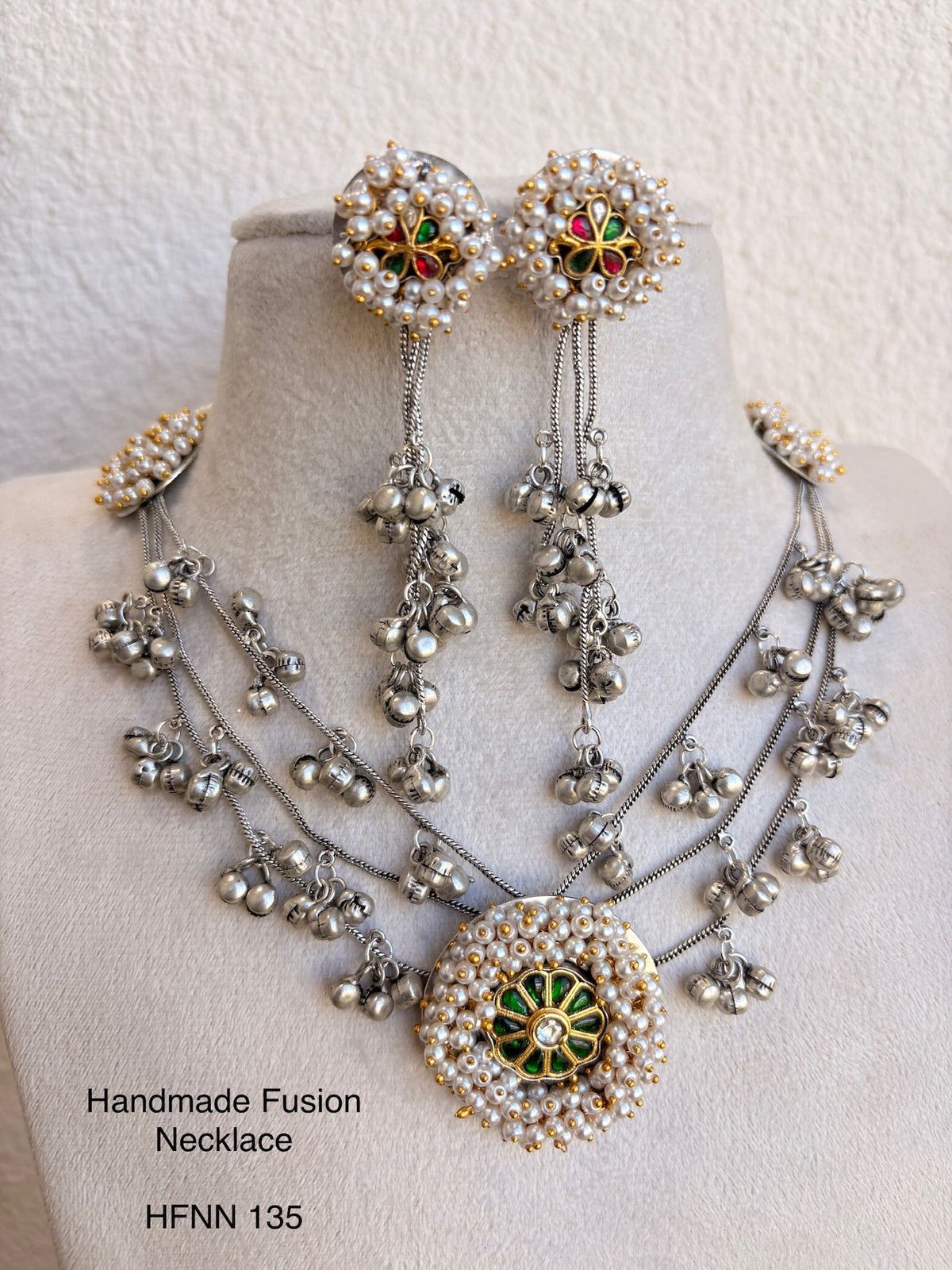 Handcrafted SilverJadau Fusion Necklace