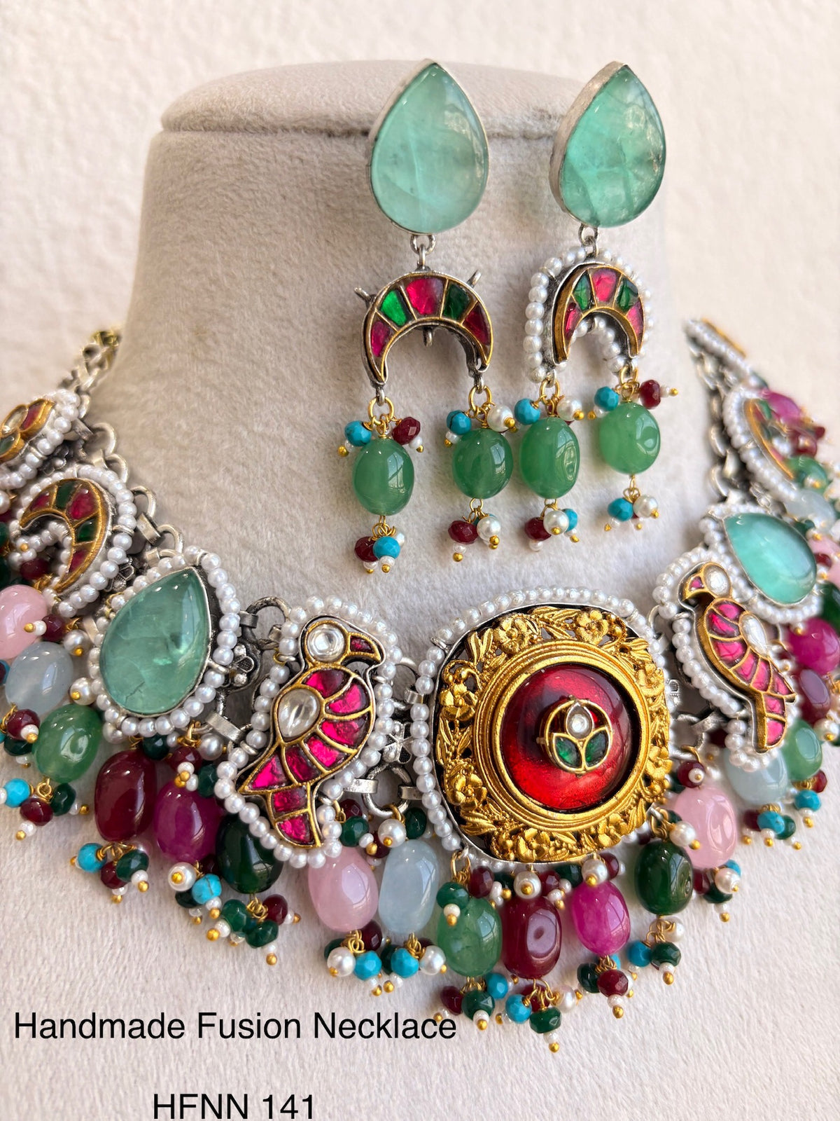 Handcrafted Sliver Jadau Necklaces