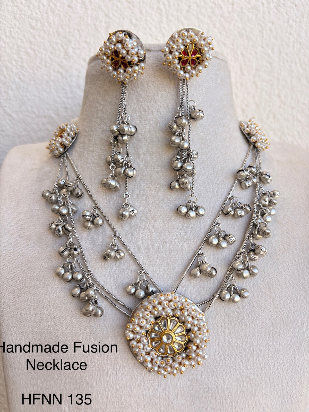Handcrafted SilverJadau Fusion Necklace