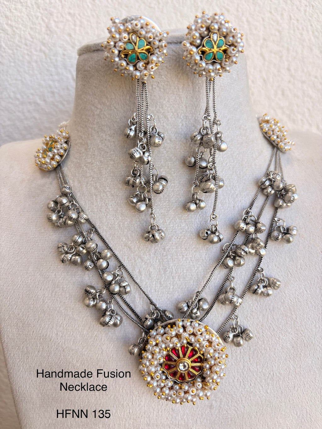 Handcrafted SilverJadau Fusion Necklace