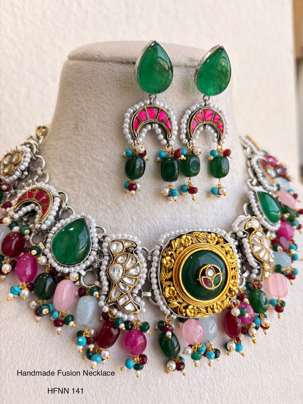 Handcrafted Sliver Jadau Necklaces