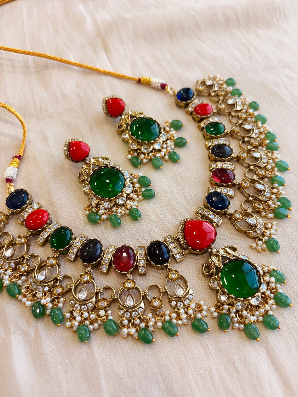 Ethno Gold Stone Necklace