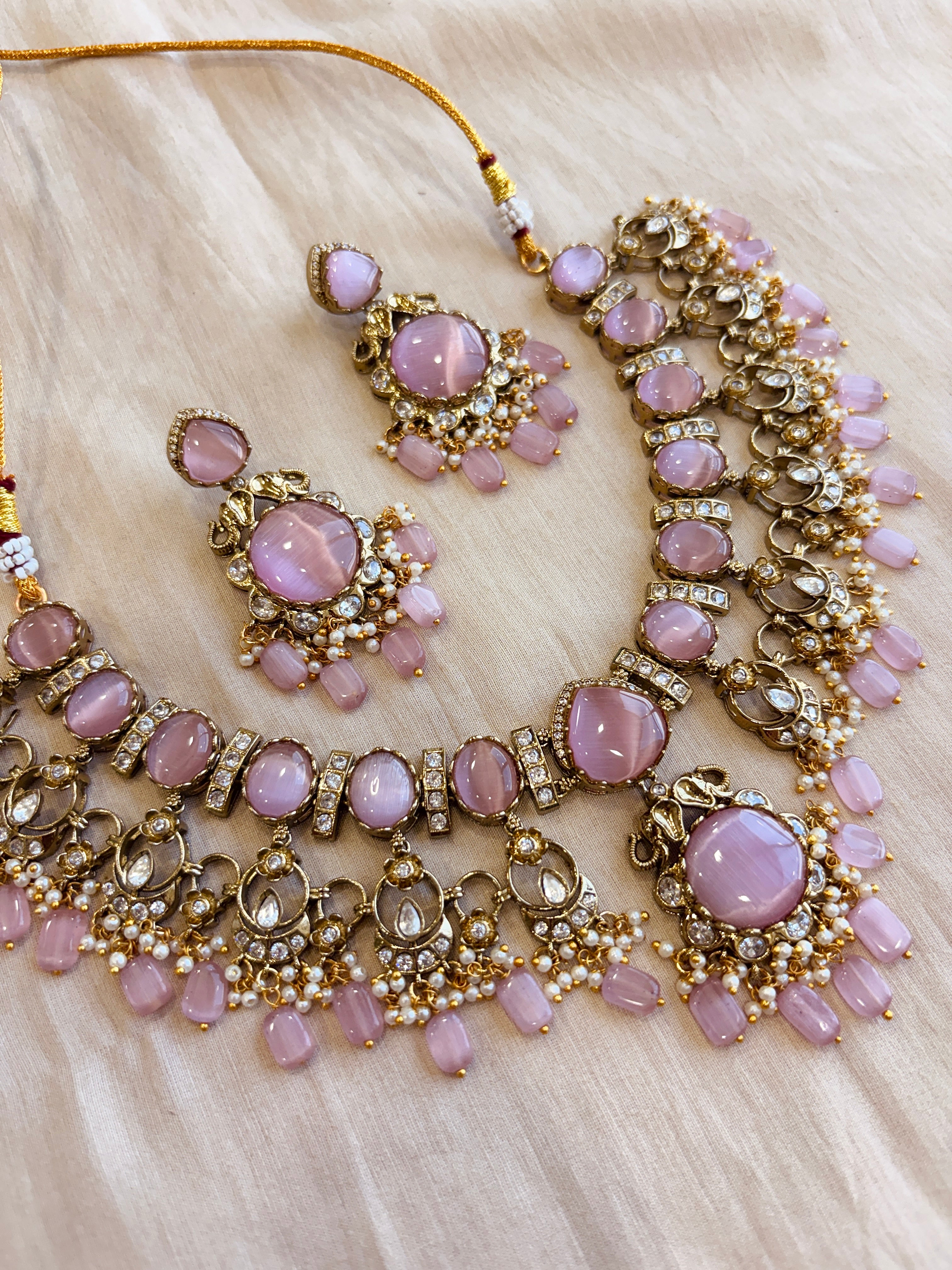 Ethno Gold Stone Necklace