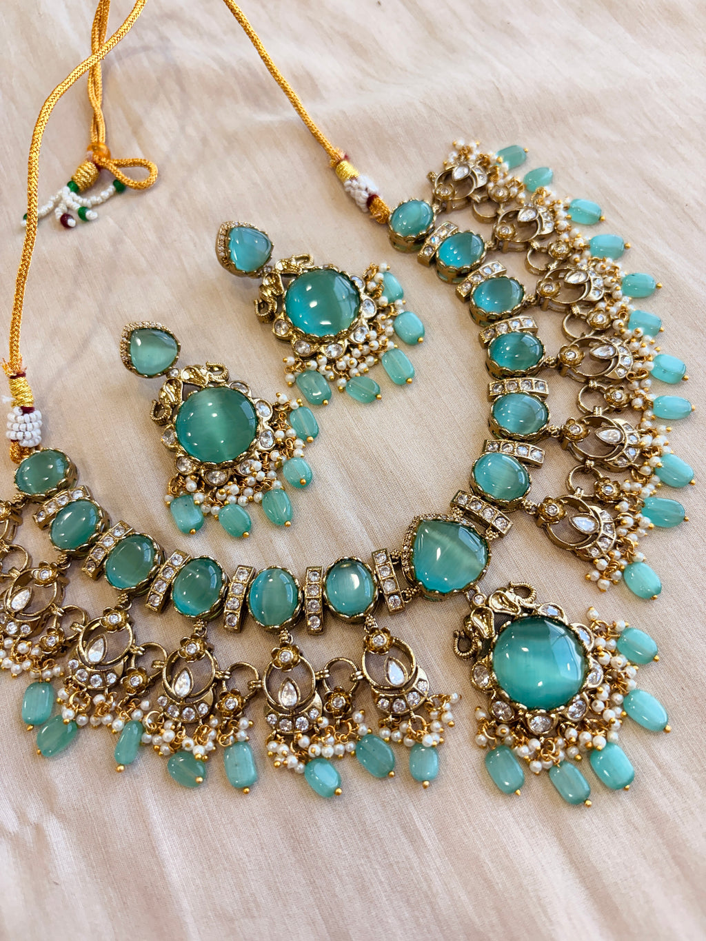 Ethno Gold Stone Necklace
