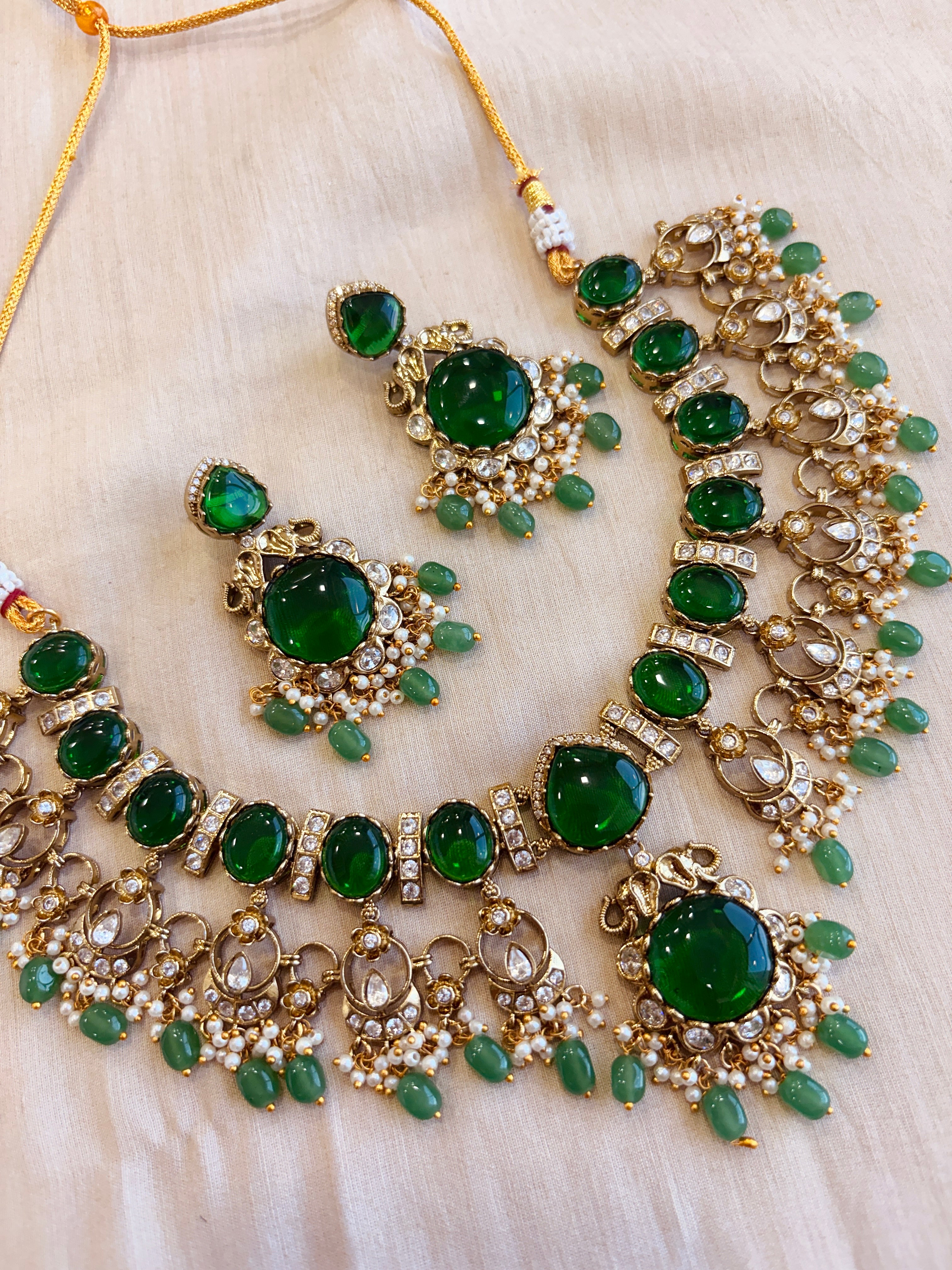 Ethno Gold Stone Necklace