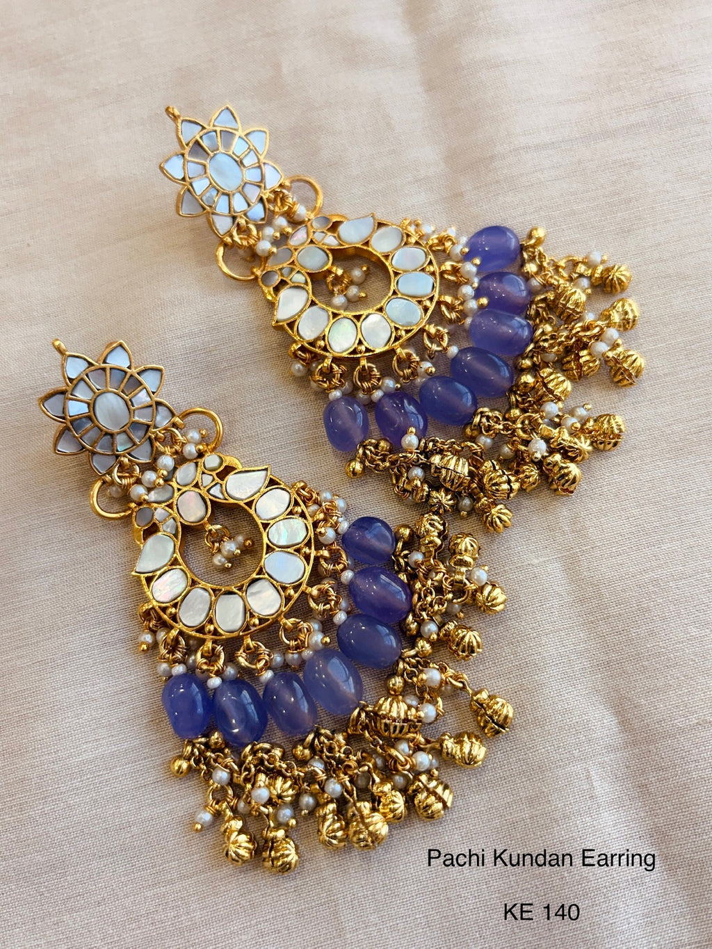 Heritage pachi kundan chandbali