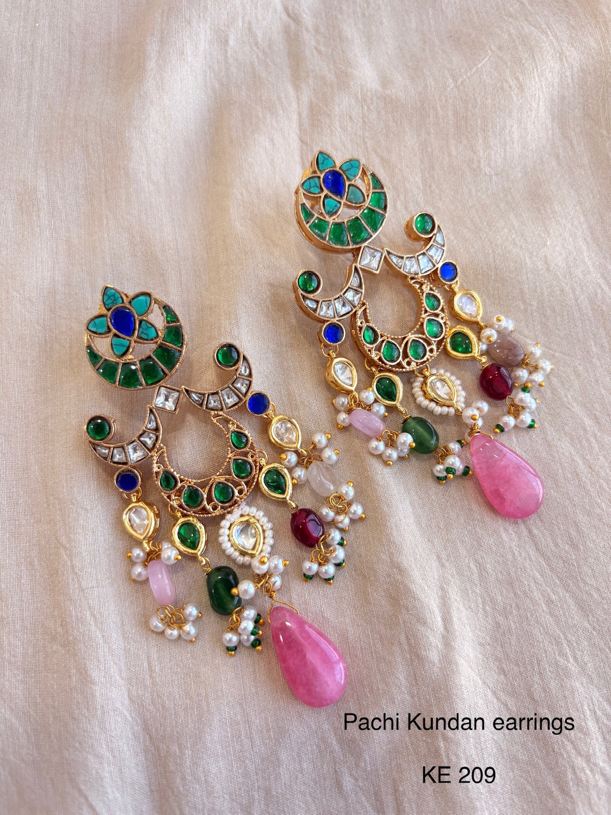 Indo Contemporary Jadau Earrings