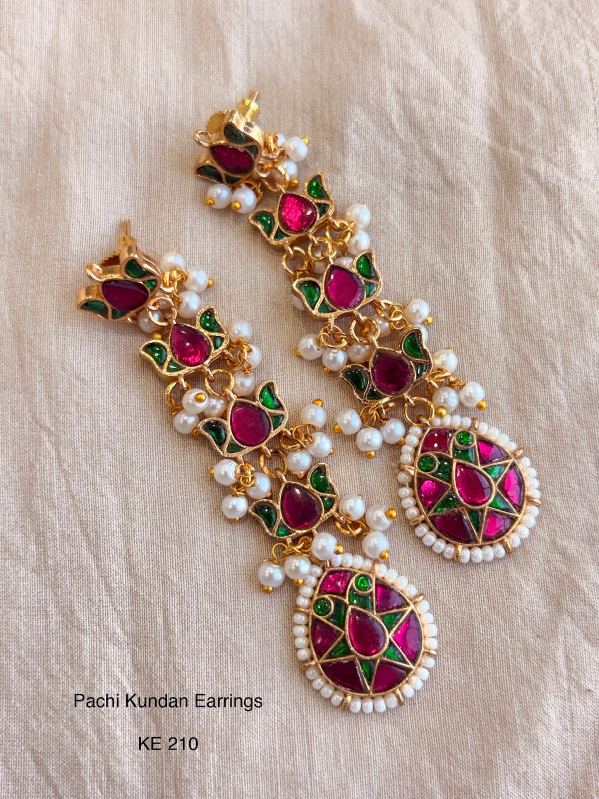 Indo Contemporary Jadau Earrings