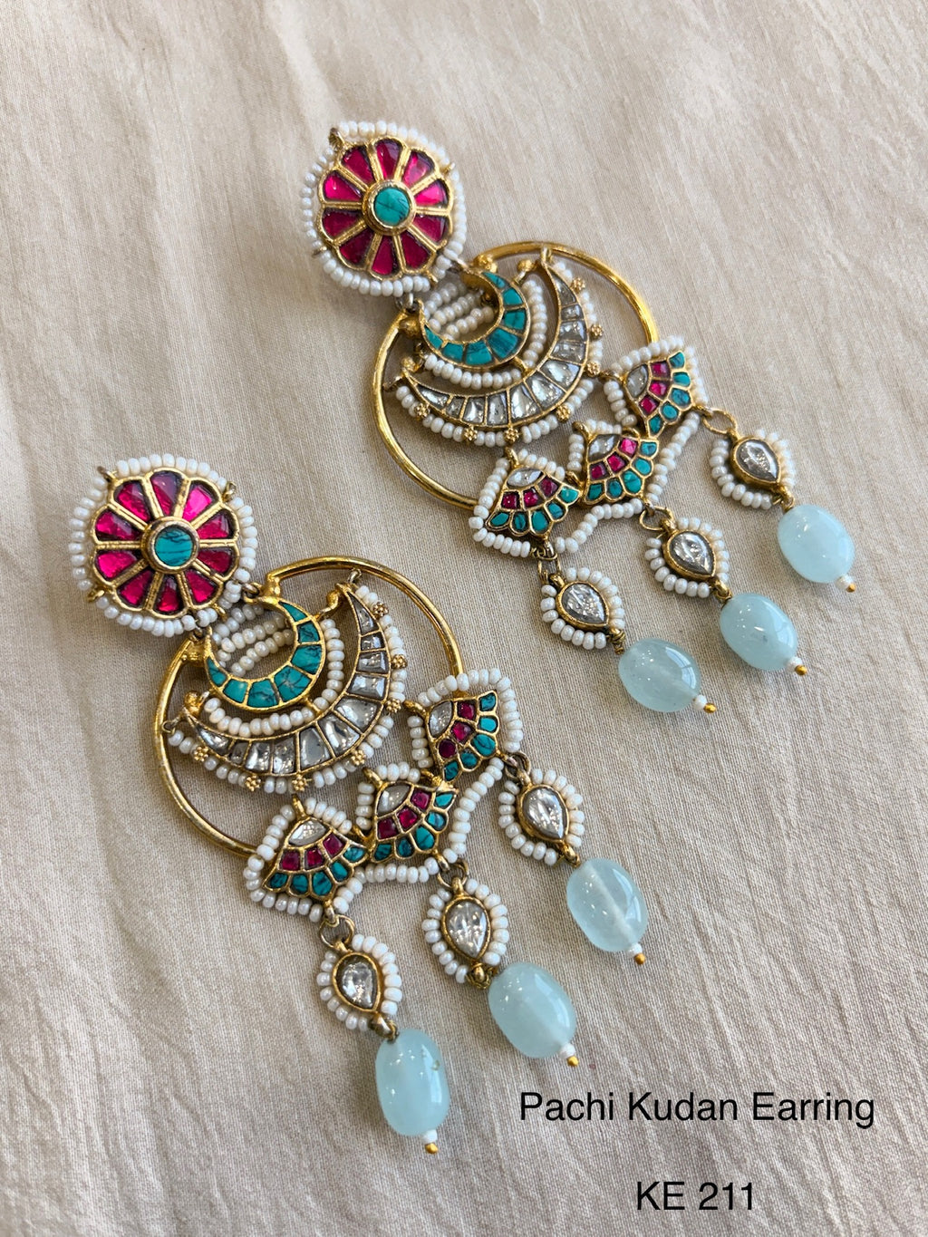 HANDCRAFTED SILVER JADAU FUSION EARRINGS