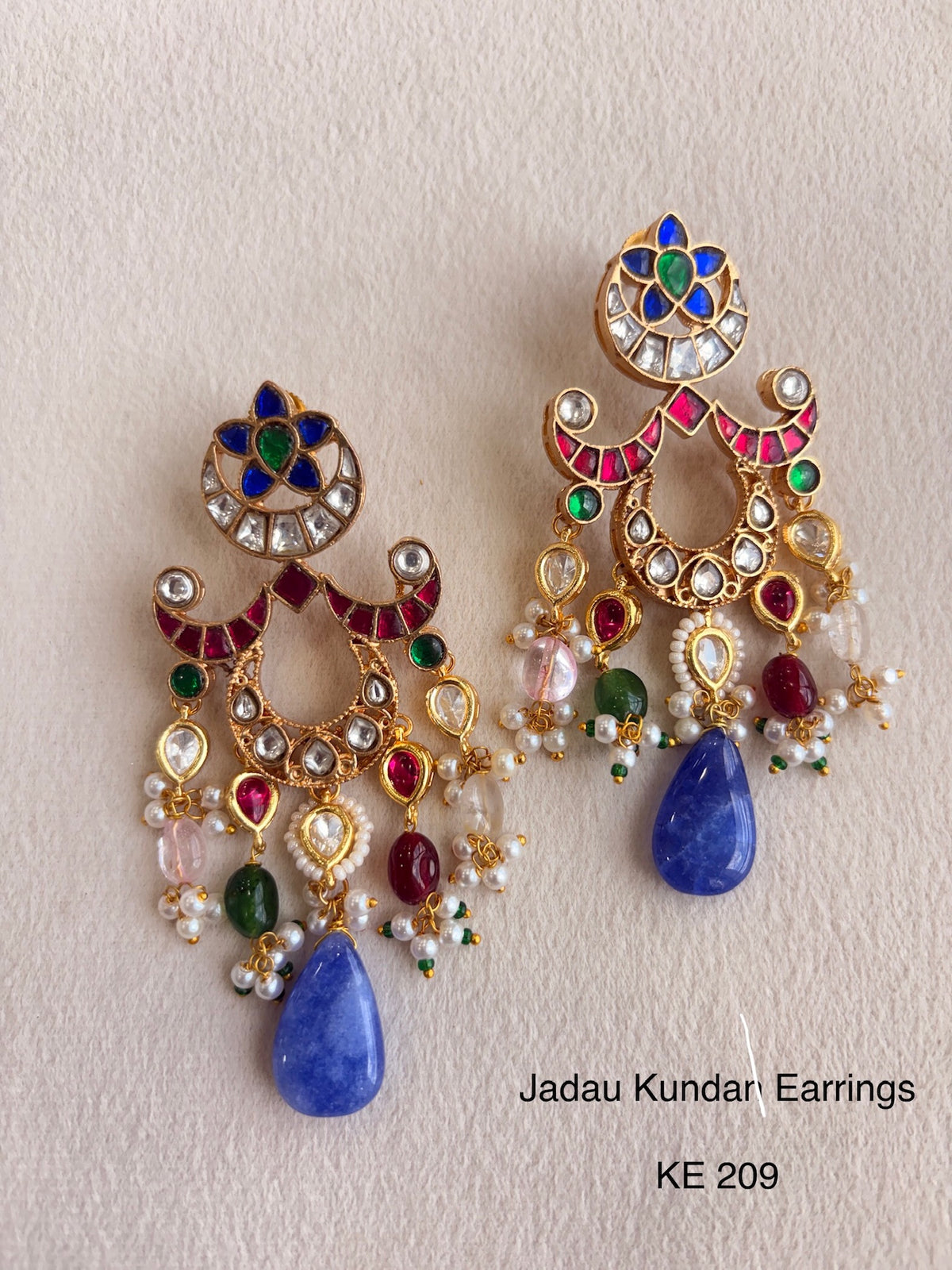 Indo Contemporary Jadau Earrings