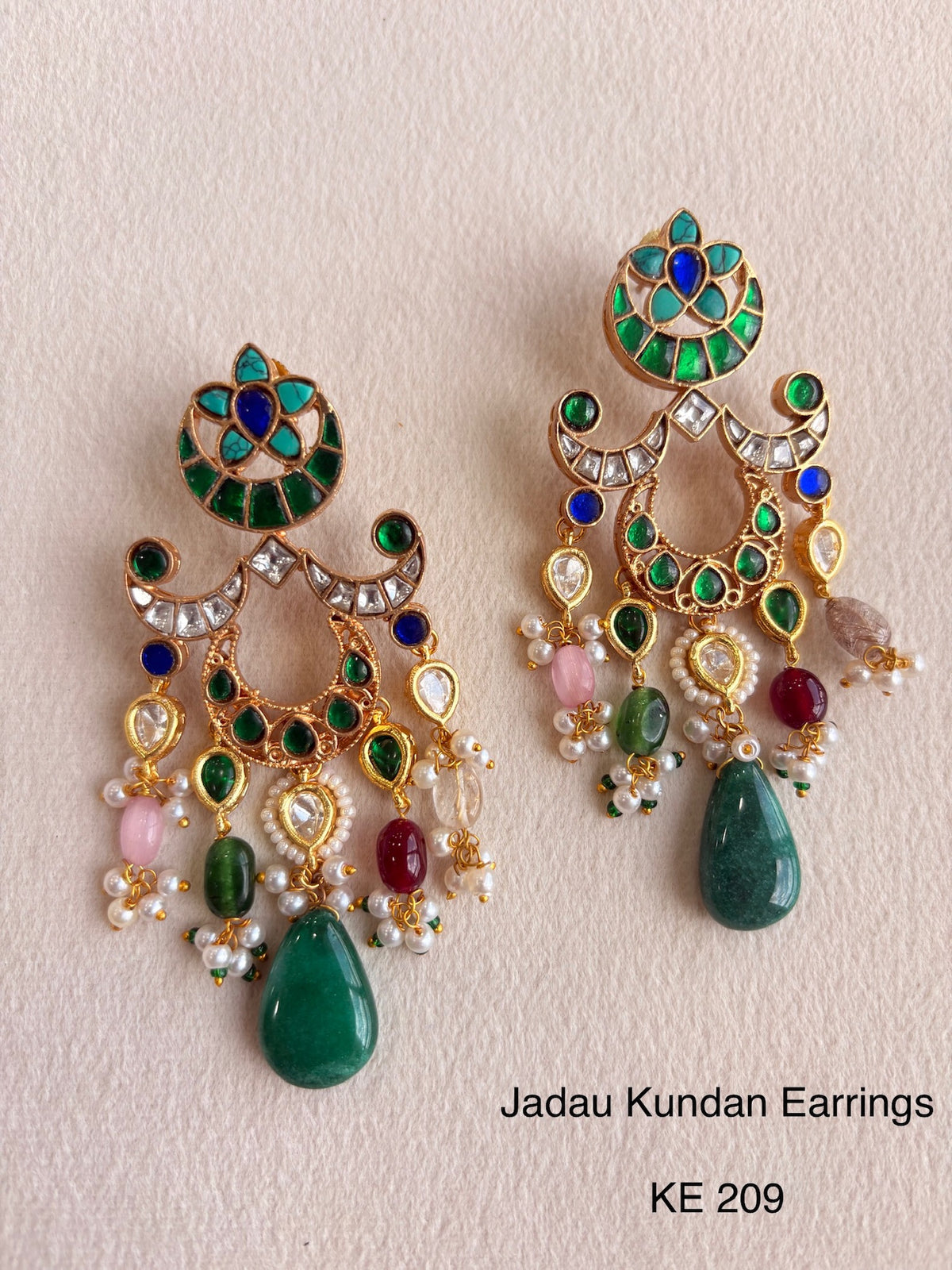 Indo Contemporary Jadau Earrings