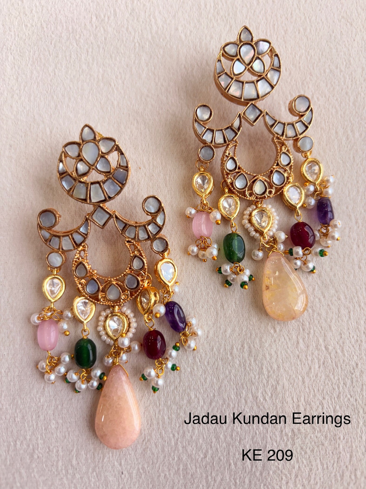 Indo Contemporary Jadau Earrings