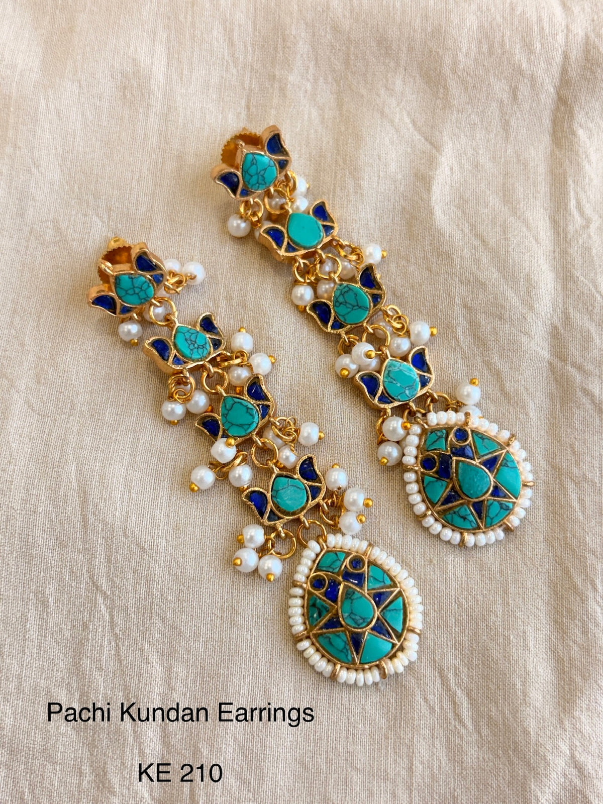 Indo Contemporary Jadau Earrings