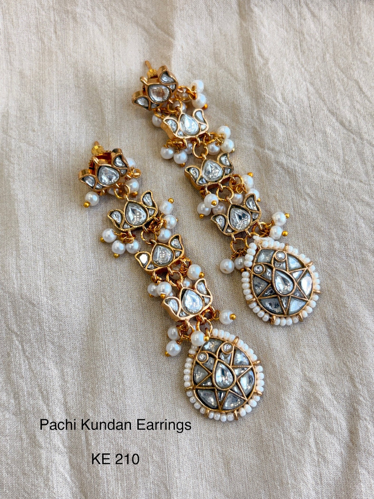 Indo Contemporary Jadau Earrings
