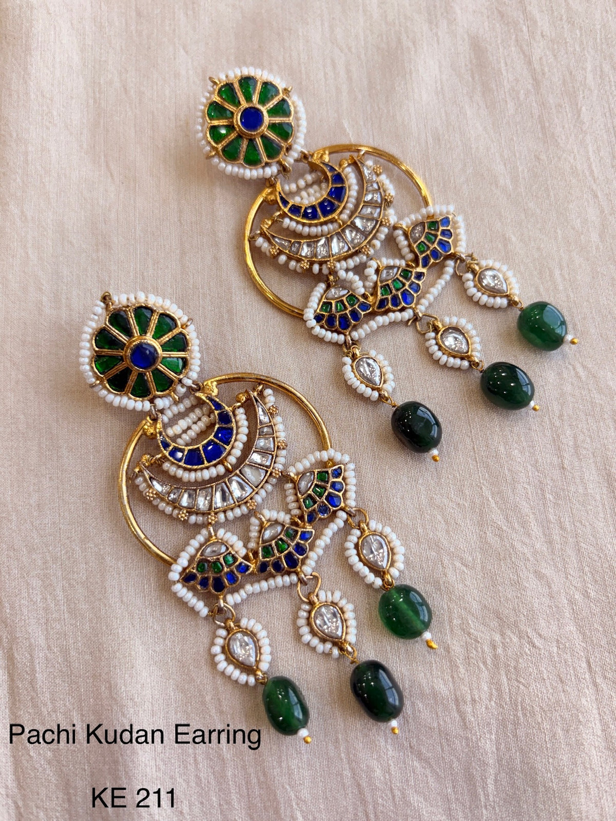 HANDCRAFTED SILVER JADAU FUSION EARRINGS