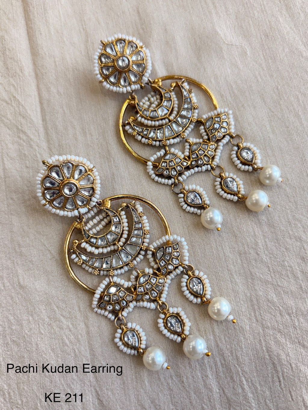 HANDCRAFTED SILVER JADAU FUSION EARRINGS