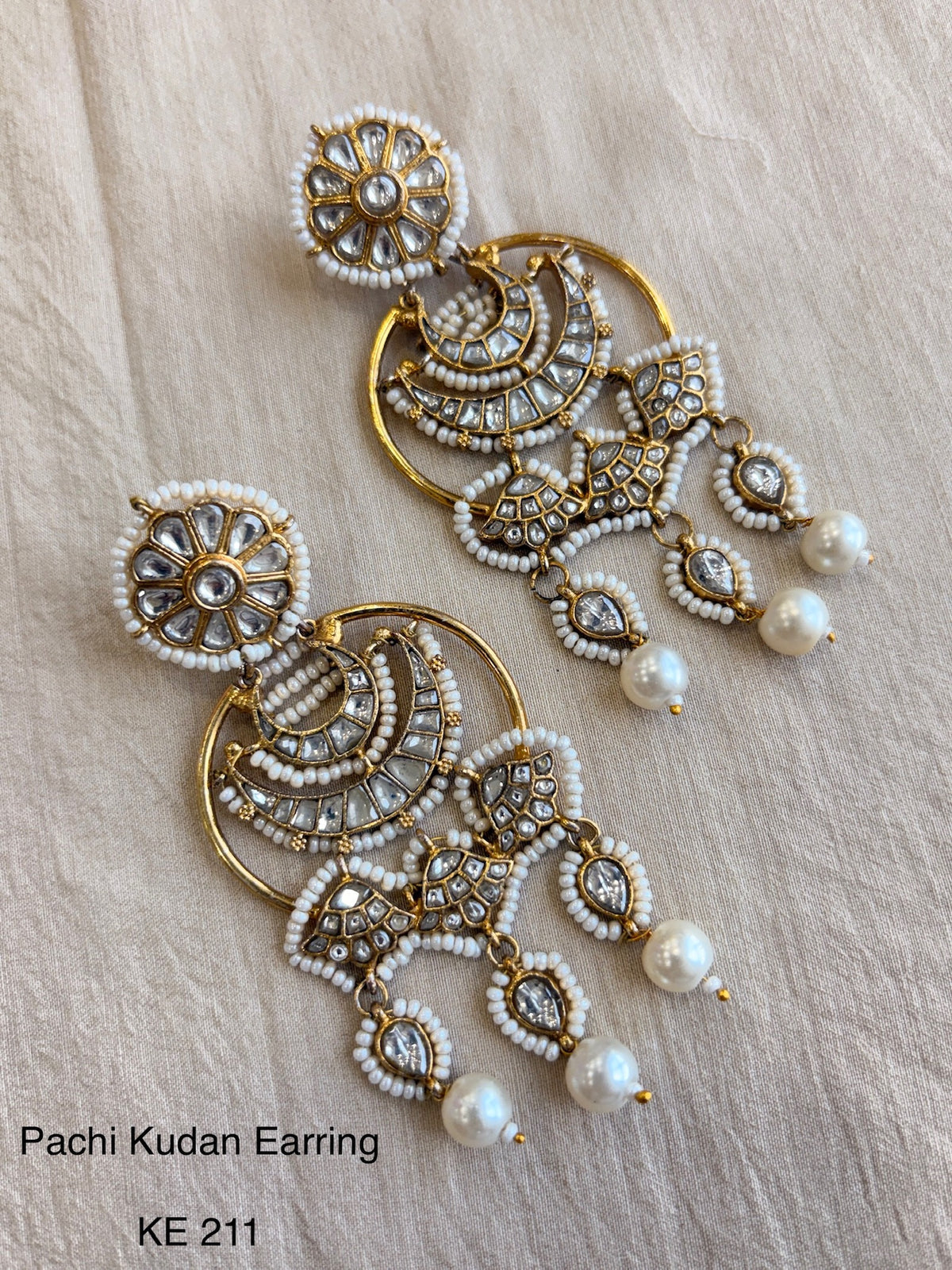 HANDCRAFTED SILVER JADAU FUSION EARRINGS