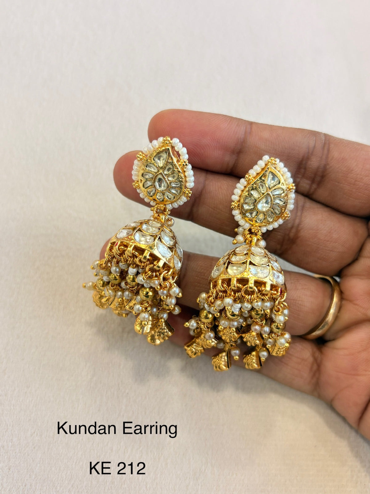 Handcrafted Golf Jadau Fusion Earrings