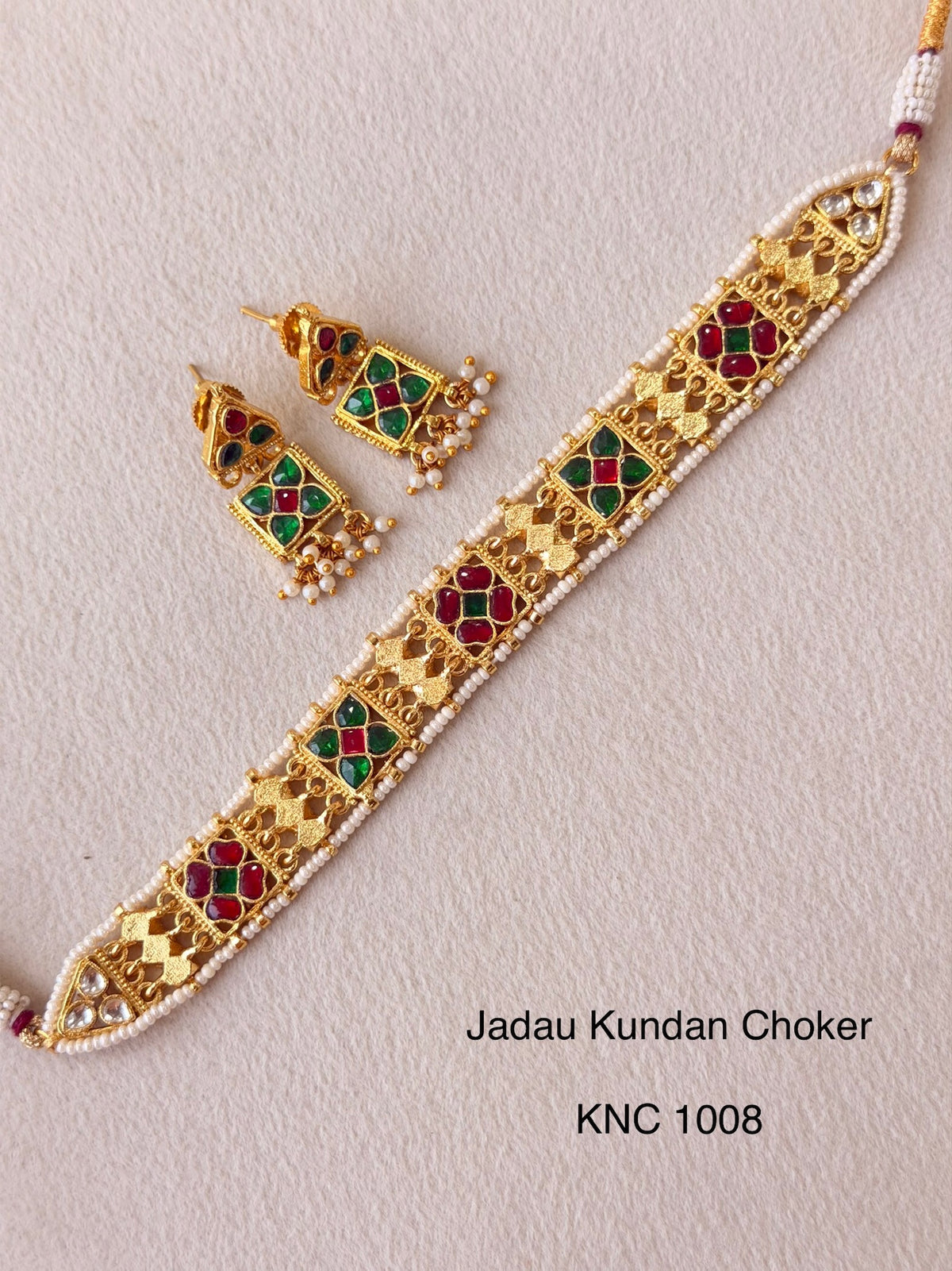 Handcrafted Gold Jadau Fusion Choker