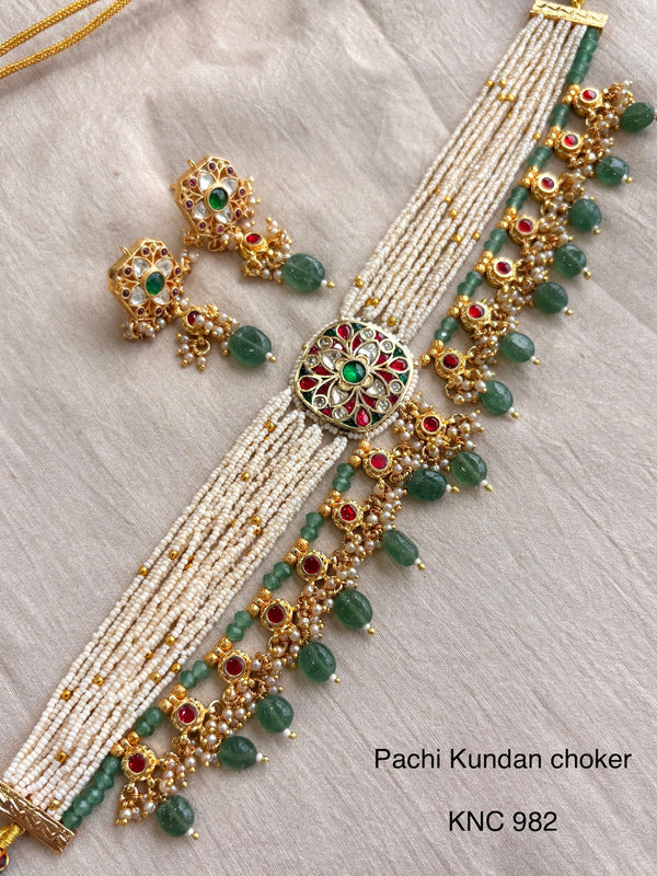 Heritage pachi kundan Necklace