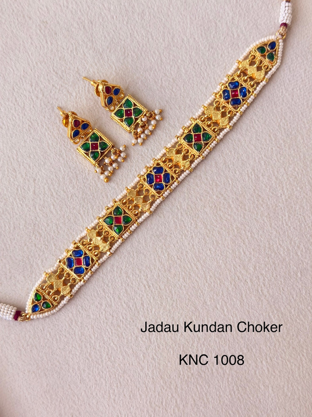 Handcrafted Gold Jadau Fusion Choker